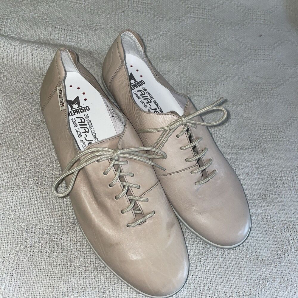 Mephisto Women’s Casual Shoes Size 9 M Cream Leather Going out Party Fun
